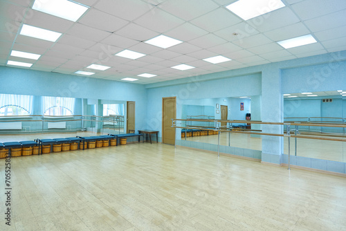 A room with mirrors for dance classes