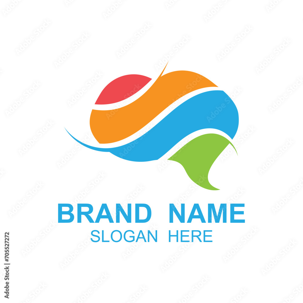 Brain Logo design vector template. This logo suitable for education, medical, courses, lab, science and others businesses