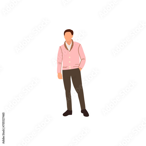 pose of a person wearing pink clothes with a cool style cool