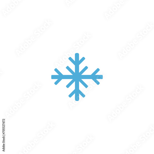 Anemia symptom medical vector flat icon, blue snowflake single element, freezing is symptom of the anemia disease