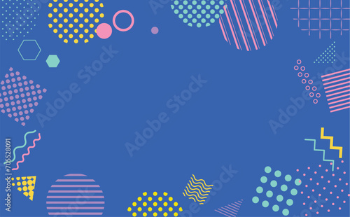 ビジネス　ポップな幾何学背景イラスト
