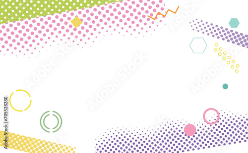 ビジネス　ポップな幾何学背景イラスト
