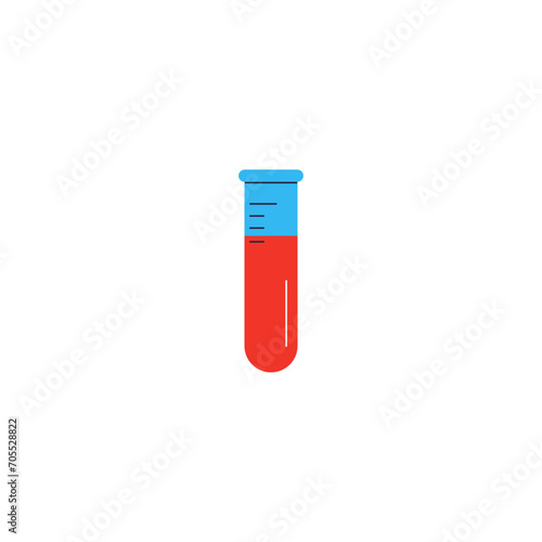 Blood tube test, sample for patient monitoring test, iron deficiency anemia, medical testing healthcare concept vector