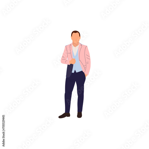 pose of a person wearing pink clothes with a cool style cool