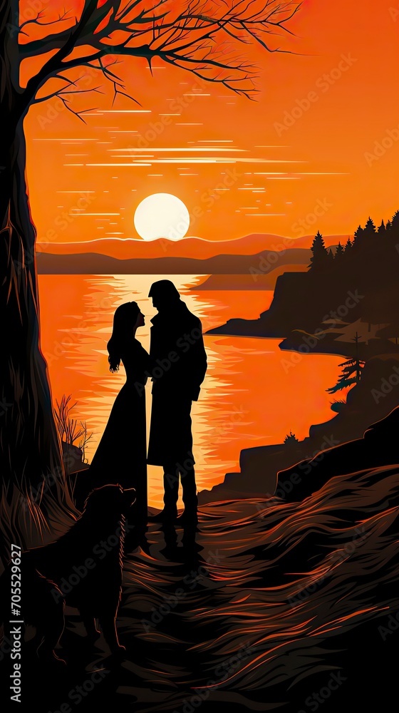woman showing ring to a man at sunset,Valentines Day, Propose day, Valentines Day date. woman showing ring to a man at sunset,Valentines Day, Propose day, Valentines Day date.