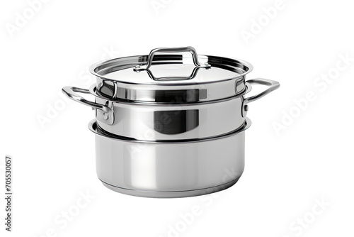 Culinary Excellence: Double Boiler Presentation Isolated on Transparent Background