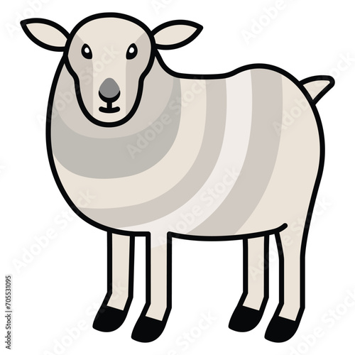  Domesticated for wool and meat, these social herbivores are commonly found in flocks.