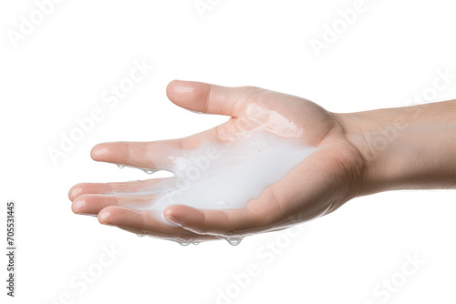 Refreshing Handwashing: Hand Soap Isolated on Transparent Background photo