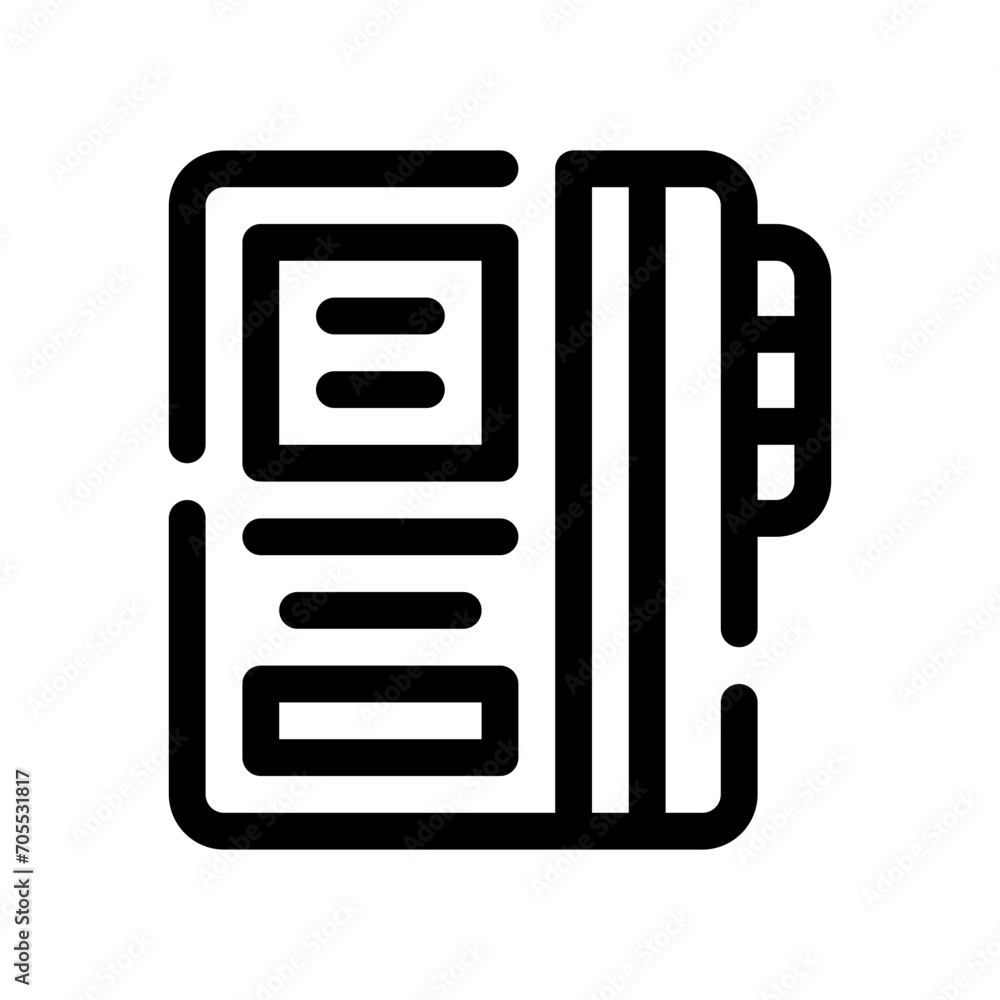 agenda line icon agenda line icon