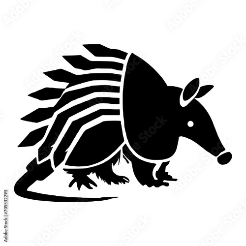 illustration of a silhouette of a Armadillo 