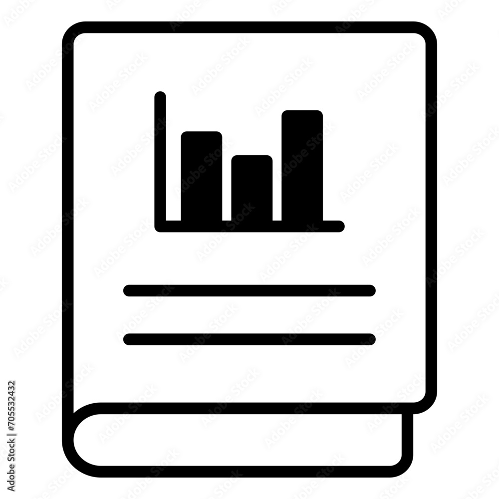 Analytics Book solid glyph icon Analytics Book solid glyph icon