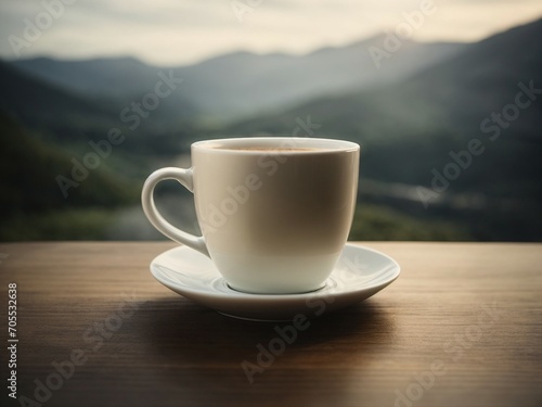 Colorful Allure: White Coffee Cups and Creative Background