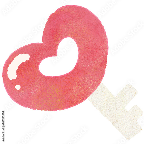 Valentine's Love With The Key In Heart Shape For Valentine's Day