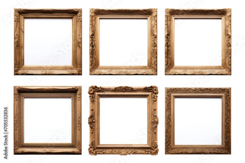 Decorative Picture Frame Display Isolated on Transparent Background