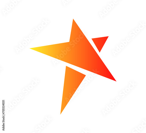 Free Download orange-red star and arrow sign. starry arrow sign concept - GFXLoad
