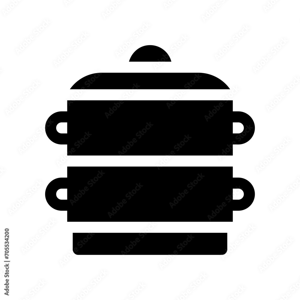 Obraz premium steamer glyph icon