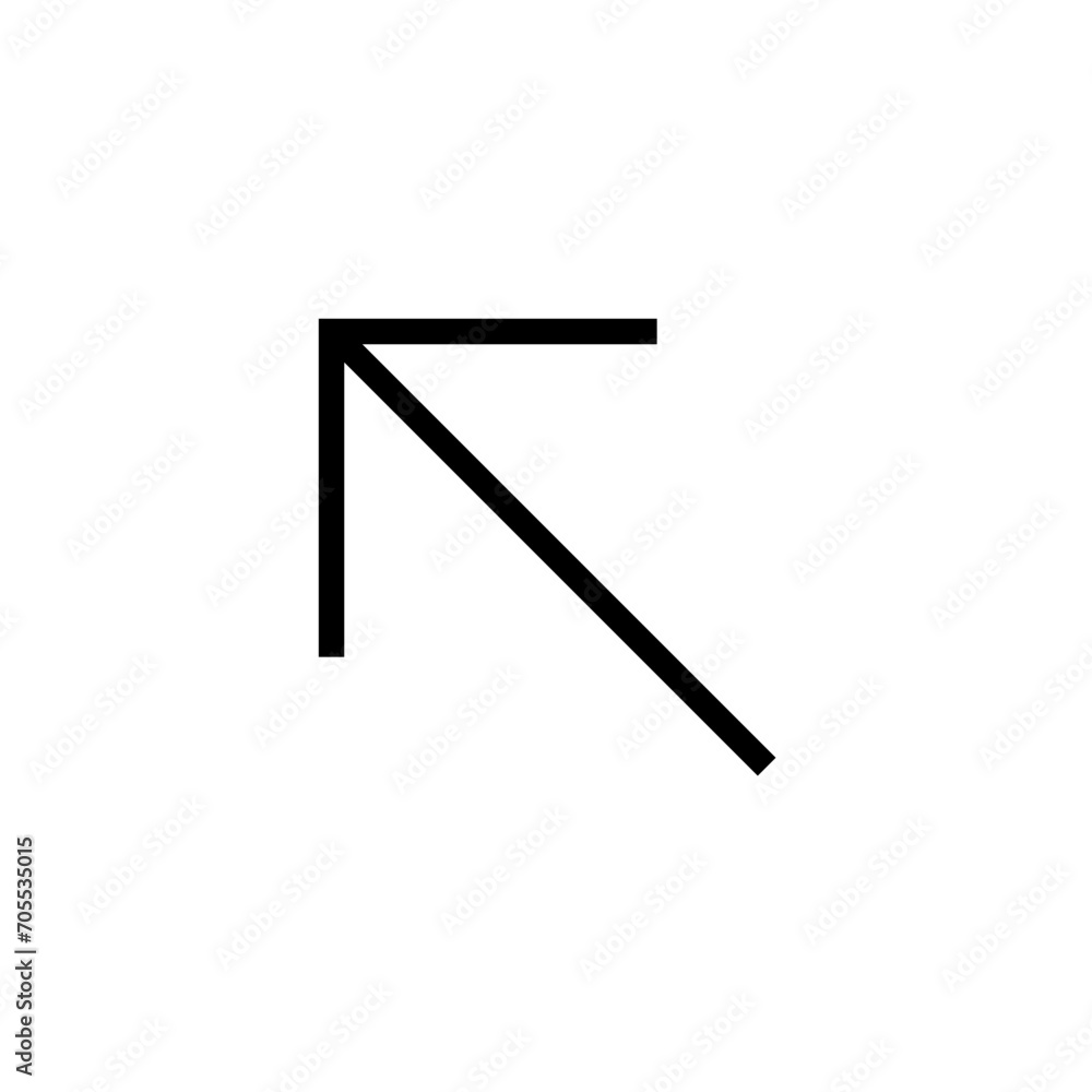 Upper left arrow solid glyph icon Upper left arrow solid glyph icon