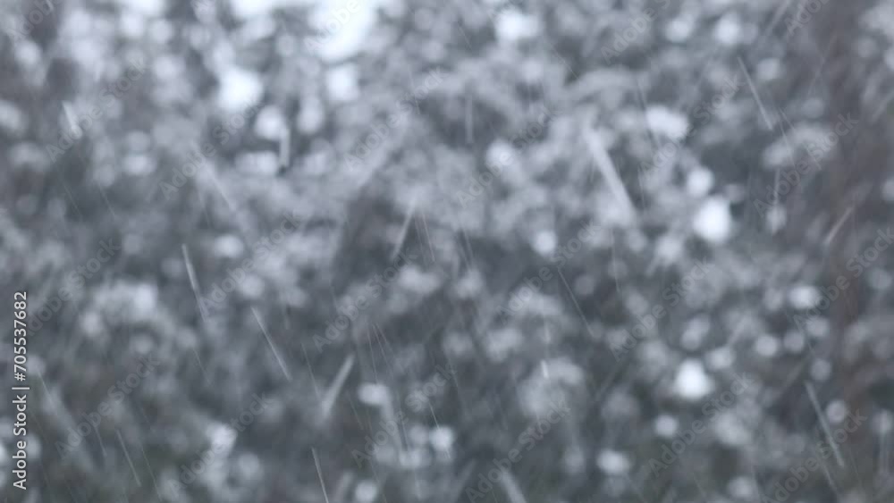 山と森林に降る雪 冬の情景 イメージ 山と森林に降る雪 冬の情景 イメージ