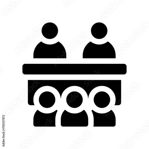 job interview glyph icon
