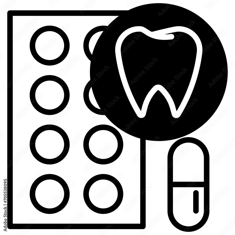 Pill sheet solid glyph icon Pill sheet solid glyph icon