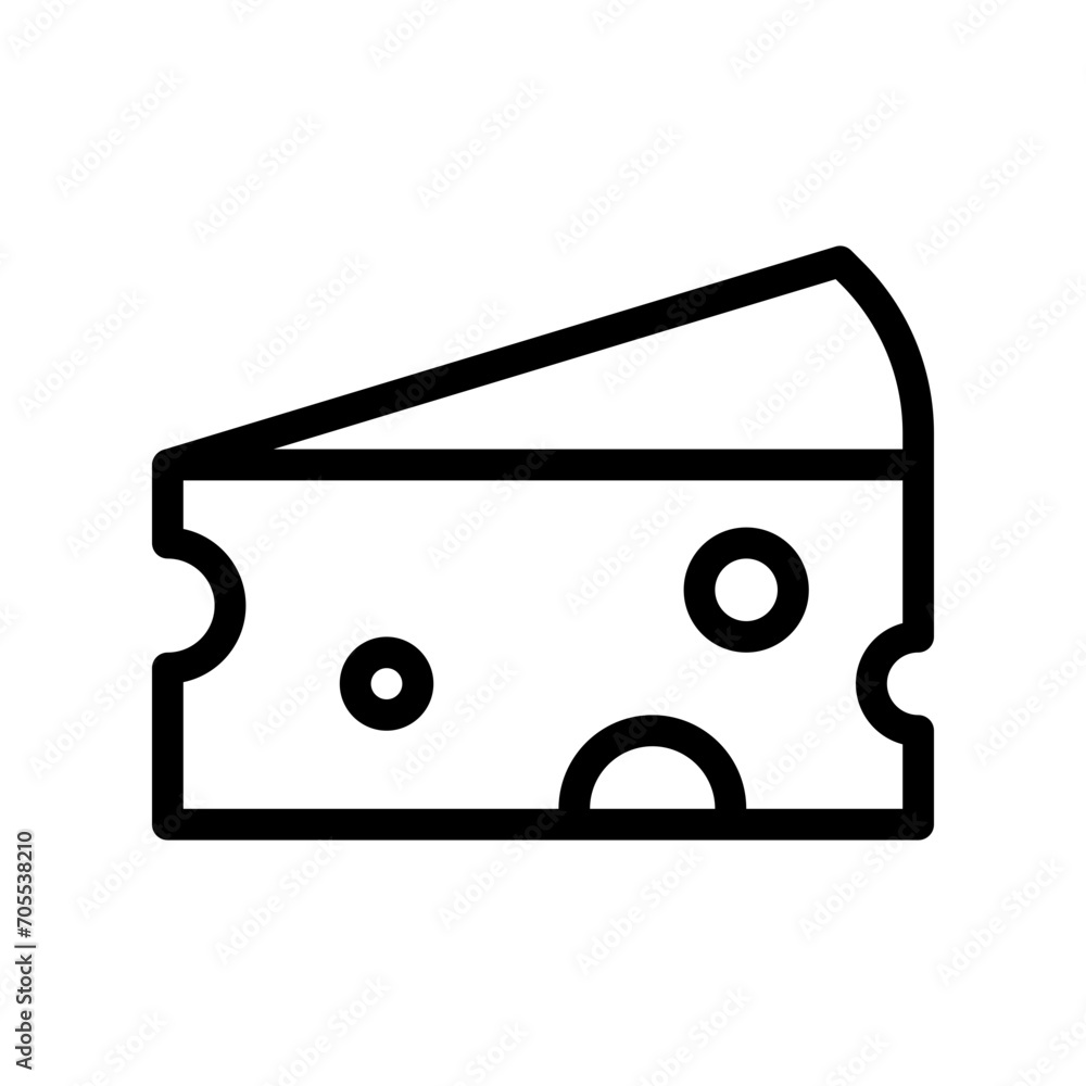 cheese line icon