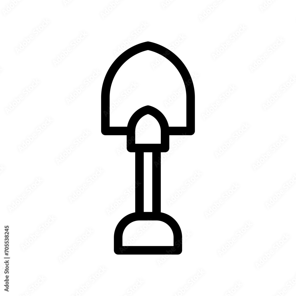 shovel line icon shovel line icon