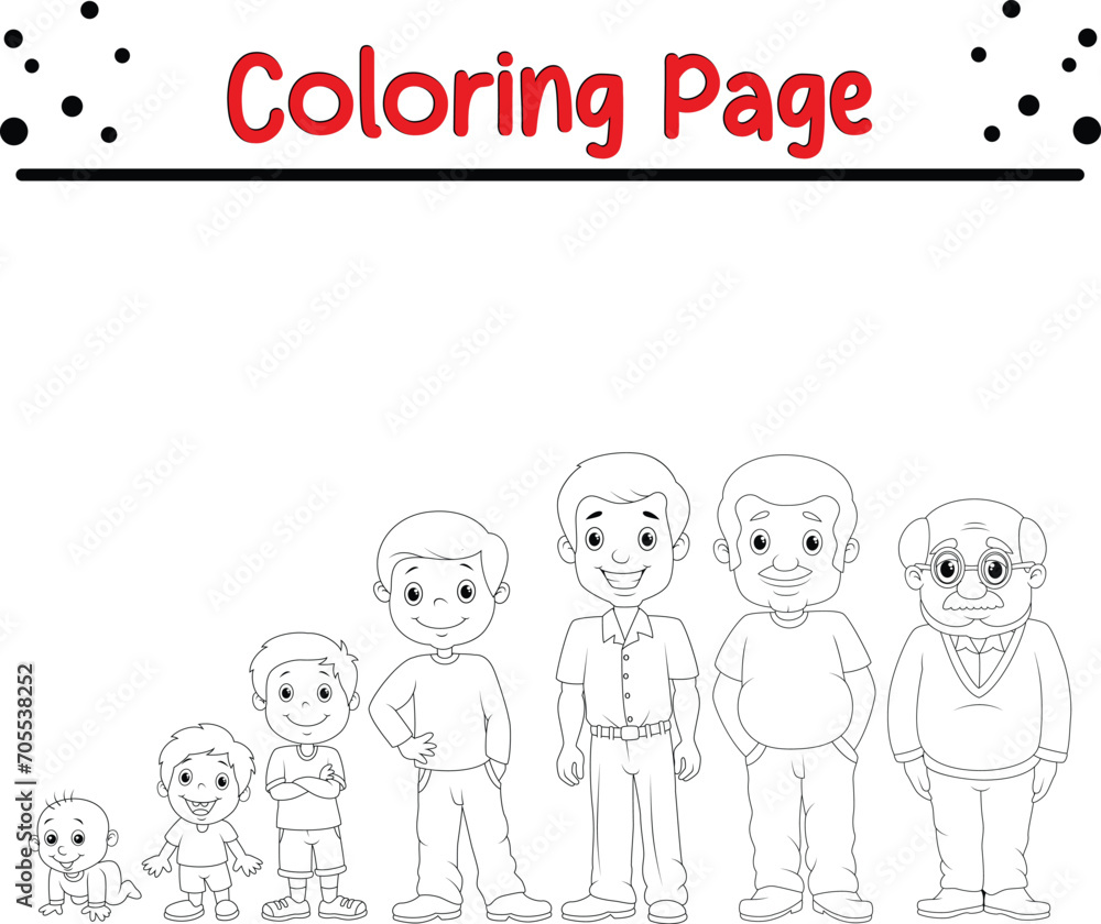  Coloring pages development stages man
