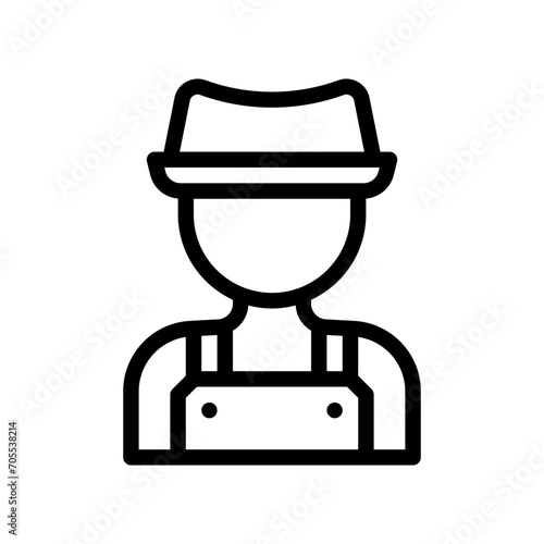 farmer line icon