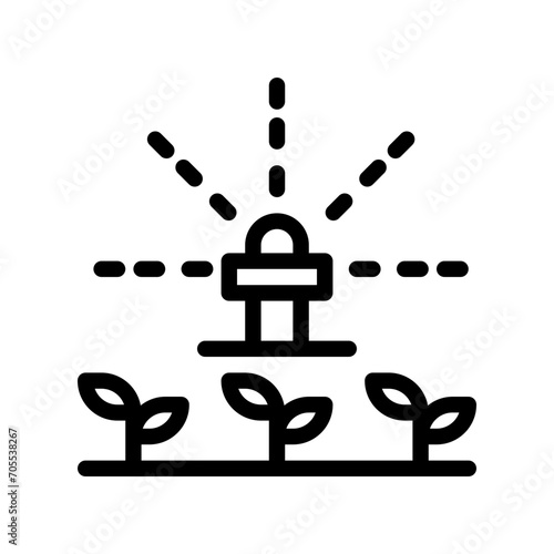 spraying line icon