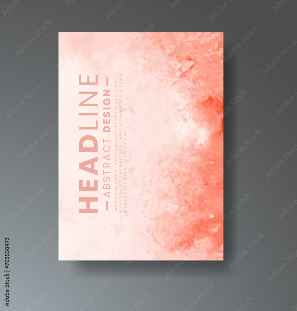 Cards with watercolor background. Design for your cover, date, postcard, banner, logo.