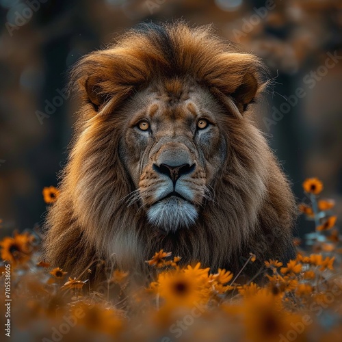 Lion danger eyes