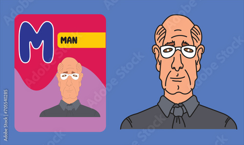 Alphabet cards for kids. Educational preschool learning ABC card with animal and letter cartoon vector illustration set. Flashcards with cute characters and english words placed in alphabetical order.