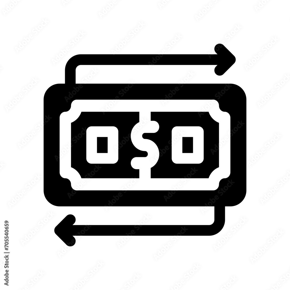 cash flow glyph icon cash flow glyph icon