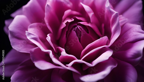 Closeup of dark purple flower rose isolated on black. © Mr Ali
