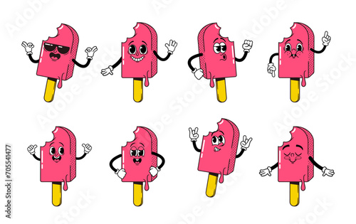 Meet Frosty Pop, The Retro Cartoon Ice Cream Popsicle With A Cheery Face, Vibrant Colors, And A Cool Attitude