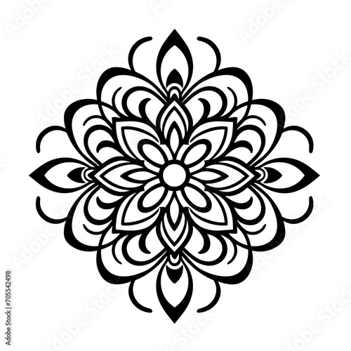 Mandala for Coloring Book  Intricate Vector Illustration  Isolated on White