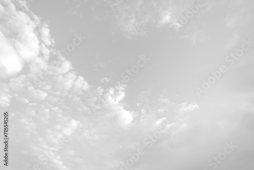White cloud. White sky background