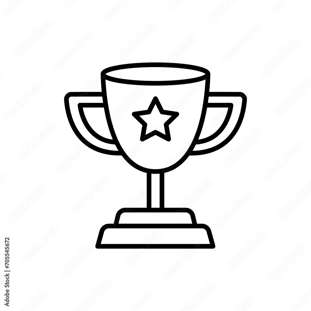 Trophy outline icons, minimalist vector illustration ,simple transparent graphic element .Isolated on white background Trophy outline icons, minimalist vector illustration ,simple transparent graphic element .Isolated on white background