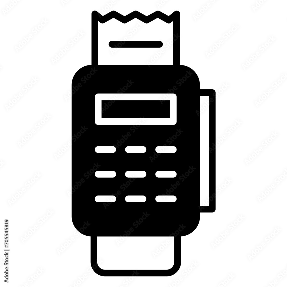 Card Payment machine solid glyph icon Card Payment machine solid glyph icon