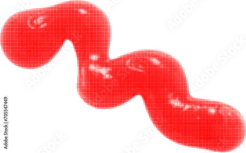 ketchup red, zigzag stripe, isolated on white background