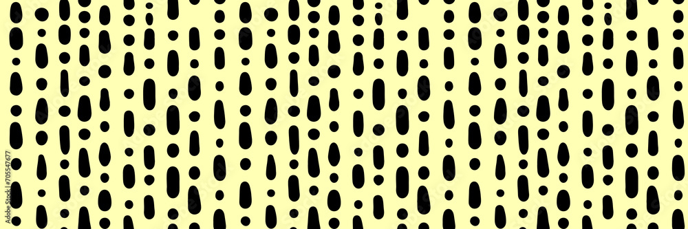 Small dash pattern. Seamless minimal dash pattern, small elements on yellow background. - obrazy, fototapety, plakaty 