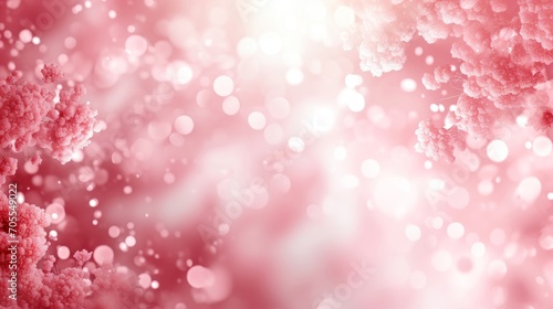 Pink abstract background with baubles structure