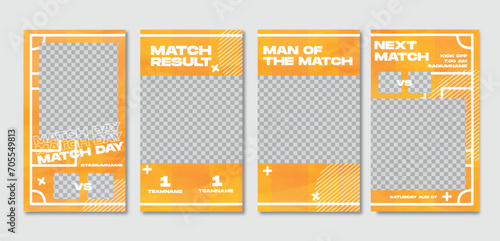 Sport social media post template , Football Match day , Full time , Next match