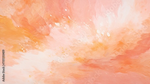Abstract background in peach fuzz color with brush strokes texture