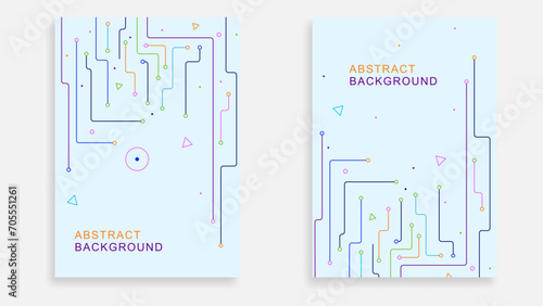 Abstract digital technology concept with circuit board. Technology cover template design.