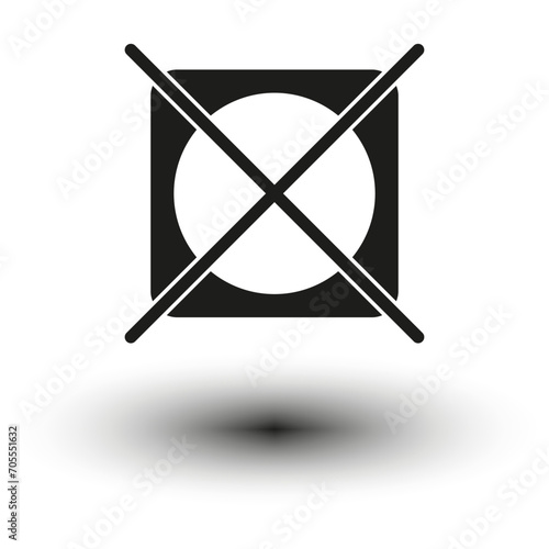 No washing icon. Vector illustration. EPS 10.