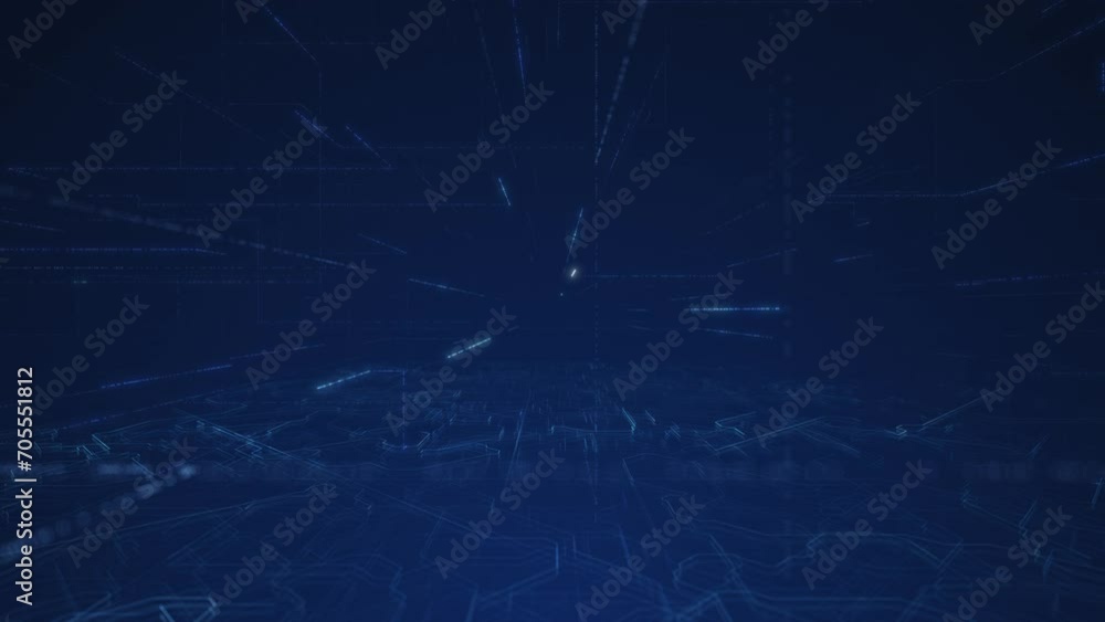 Digital data circuit blue background Digital data circuit blue background