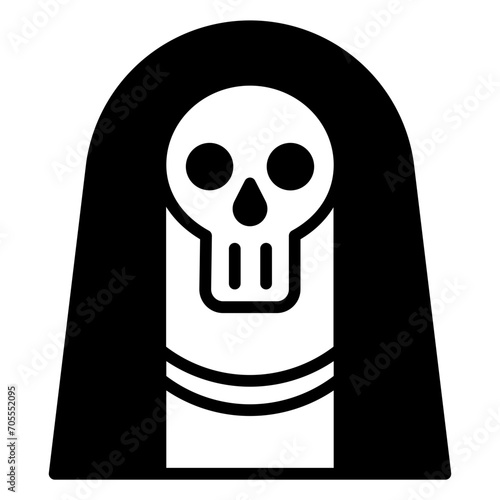 Reaper Evil Face solid glyph icon