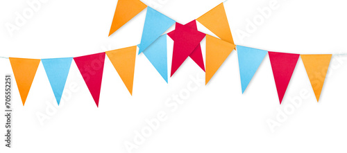 colorful party flags copy space © berkahjayamaterial