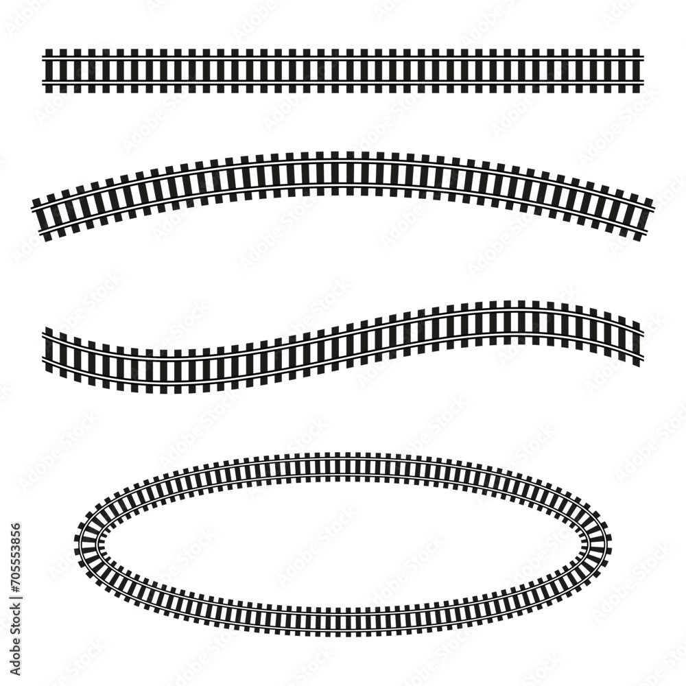 Traintrack, railroad, railway contour. Vector illustration. PS 10. Traintrack, railroad, railway contour. Vector illustration. PS 10.